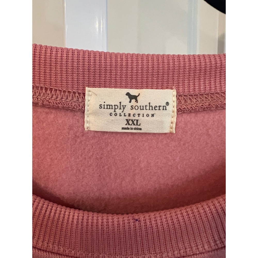 Simply Southern Mama Pwr Pink Sequin Chenille Star Sweatshirt XXL - Picture 4 of 8